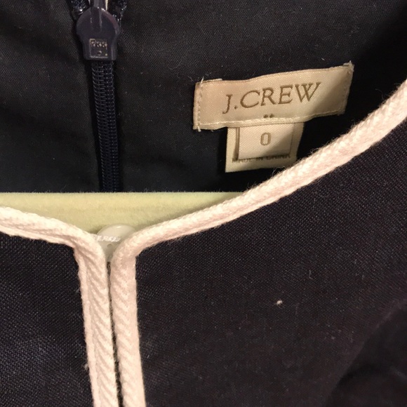 J crew navy and white linen dress - Picture 2 of 2